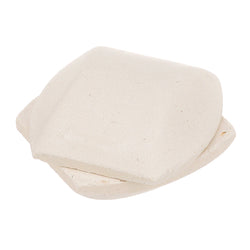 WHITE CERAMIC BRIQUETTE WITH A FLAT BOTTOM 50 PC